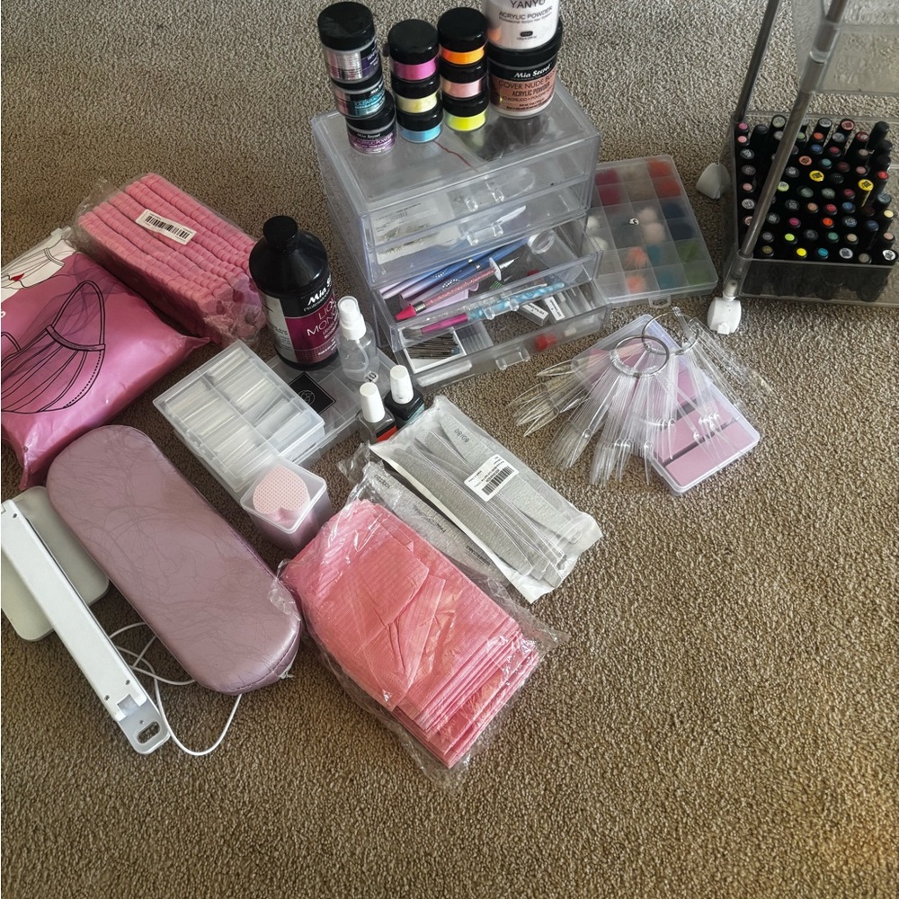 Nail Art Supplies Set with Storage